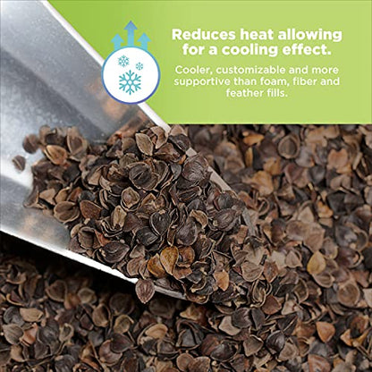 Organic Buckwheat Hulls Filling – Natural and Eco-Friendly Refill for Pillows, Yoga Zafus and Cushions - Hypoallergenic Premium Natural Pillow Replacement – USA Grown and Processed, 1 lb - size: A - 1 lb