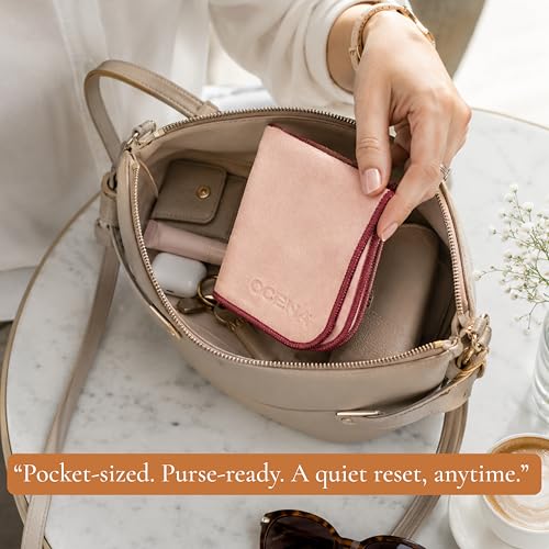 OCENA Pocket Sweat Towels & Microfiber Handkerchiefs, 5-Pack, 10 x 10 in | Quick-dry, sweat-absorbing, soft on face and hands; easy to carry for heat, workouts, gardening, travel, and daily use - color: Pink