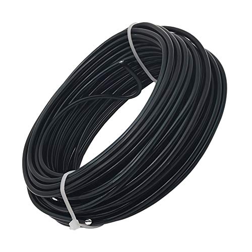 INSPIRELLE 9 Gauge Black Aluminum Craft Wire Bendable Metal Wire | 42 Feet for Jewelry Craft Making - color: Black, size: 9 Guage (3.0mm)