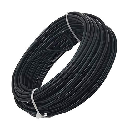 INSPIRELLE 9 Gauge Black Aluminum Craft Wire Bendable Metal Wire | 42 Feet for Jewelry Craft Making - color: Black, size: 9 Guage (3.0mm)