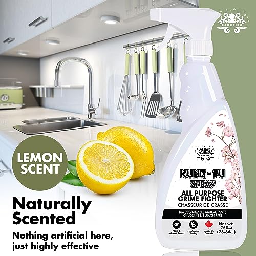 KUNG-FU SPRAY 750ML NATURAL ALL-PURPOSE DEGREASER AND GRIME FIGHTER, Plant and Mineral Based