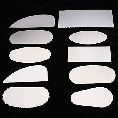 COMIART Clay Sculpture Pottery Molding Ceramics Sharp Steel Cutter Tools Scraper Crafts (Pack of 10)