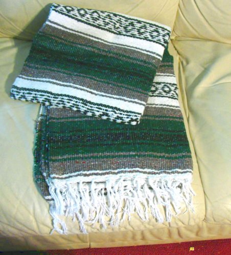 Authentic Mexican Falsa Blanket Throw Rug Yoga Pilate Mat