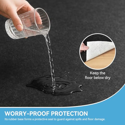 Warmstar 4x6 FT Non Slip Rug Pad,100% Waterproof Felt Rug Pad for Hardwood Floors,1/4” Thick Soft Carpet Pad with Natural Rubber Backing, Secure Grip & Floor Protection - size: 4' x 6' (Rectangular), style: 1/4" Thick