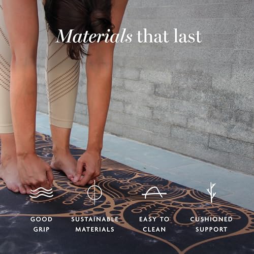Shakti Warrior Sahasrara Yoga Mat, Artist-designed premium eco-friendly PU yoga mat with a non-slip, non-toxic surface for hot yoga, Pilates and workouts. - size: 72x24"x6mm