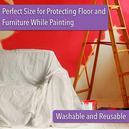 Bates- Canvas Drop Cloth - 9x12, Paint Tarp for Painting (Pack of 2) - size: 12 x 9 ft (Pack of 2)