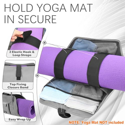 Cosmos Exercise Yoga Mat Carrying Shoulder Strap Bag with Internal and Outside Storge Pocket (Yoga Mat is NOT Included)