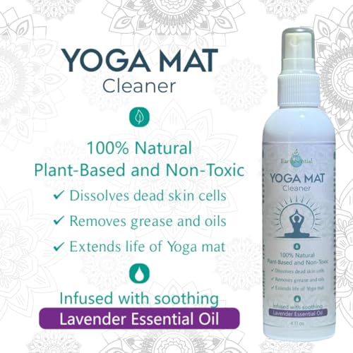 Yoga Mat Cleaner Spray, Non-Toxic, For PVC, TPE, NBR, Cotton, and EVA Mats, 4 oz