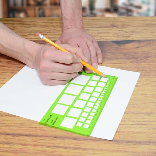 Westcott T-828 Technical Squares Drawing and Drafting Template, Plastic Template Tool, Green