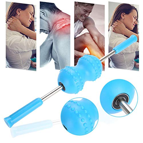 Back Roller, Multifunctional Muscle Roller Stick, 18.9 Inch Stick Massage Rollers, Blue Foam Rollers for Yoga, Recovery, Workouts