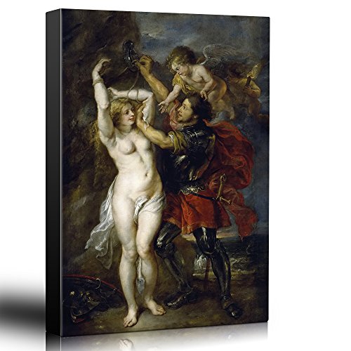 wall26 - Oil Painting of Perseus Liberating Andromeda by Peter Paul Rubens - Baroque Style - Angels, Catholic, Christianity - Canvas Art Home Art - 12x18 inches - color: 11. Perseus Liberating Andromeda, size: 18"L x 12"W