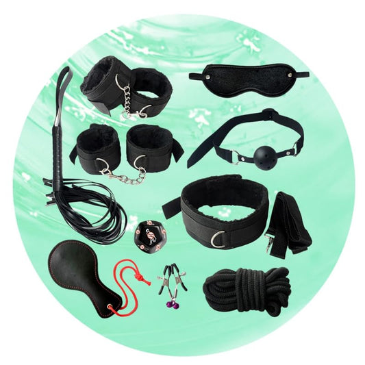 10-Piece Nylon Yoga Endurance Kit, Stylish Stretch Band, Complete Small Tools, Stamina Building, Mutual Training Home Fitness Combo (Black)+Y15 - color: ( Black )