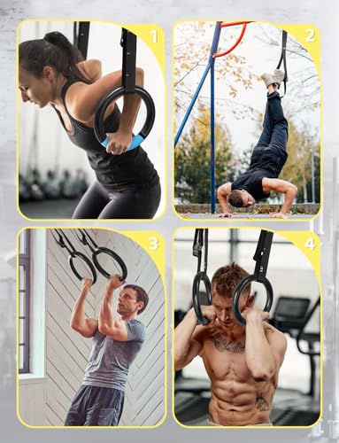 GHB Gymnastic Rings Gym Rings 1.1" Olympic Rings