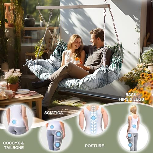 Porch Swing Cushion Three Seat Waterproof, Bamboo Leaves, 40x40in - color: Bamboo Leaves, size: 40x40in