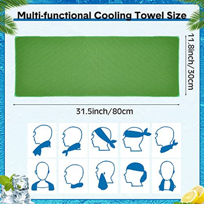 Hosuly Cooling Towel Bulk 32 x 12 Inch Ice Towel Chilly Soft Sport Yoga Athletes Gym Workout Camping Fitness Running - color: Colorful Style
