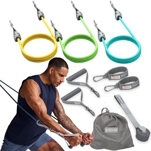 EQYP Power Tube Resistance Bands with Handles – Multi-Pack Exercise Bands for Home Workouts - size: 20lbs-40lbs