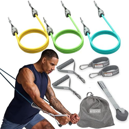 EQYP Power Tube Resistance Bands with Handles – Multi-Pack Exercise Bands for Home Workouts - size: 20lbs-40lbs