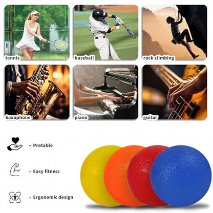 4 Pack Stress Balls for Adults,Squeeze Ball,Squeeze Balls for Hands Therapy