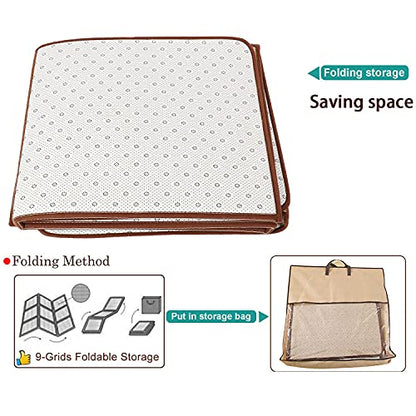 Nisorpa 71'' x 71'' Japanese Rug Tatami Rug Mat 0.47'' Thick Tatami Mat - color: Brown