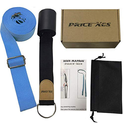 Leg Stretch Band - To Improve Leg Stretching - Easy Install on Door - Perfect Home Equipment For Ballet, Dance And Gymnastic Exercise Flexibility Stretching Strap Foot Stretcher Bands - color: Light blue