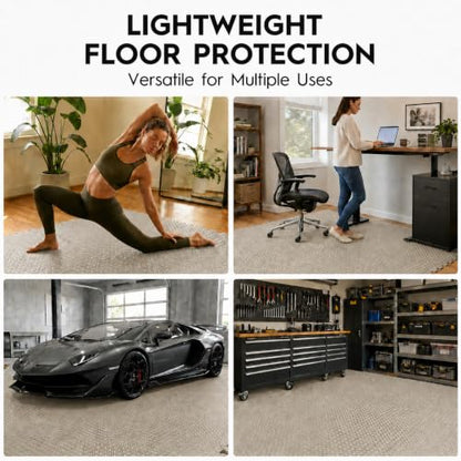 18 Pcs EVA Foam Floor Tiles, Puzzle Exercise Mat Set for Gym - color: Honey Sand