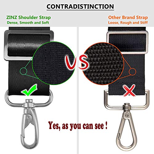가방 어깨끈, ZINZ 패딩 처리된 조절 가능한 어깨끈 교체품, 블랙 UK - color: 블랙 UK, size: 79 inch