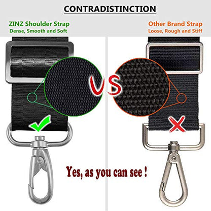 가방 어깨끈, ZINZ 패딩 처리된 조절 가능한 어깨끈 교체품, 블랙 UK - color: 블랙 UK, size: 79 inch