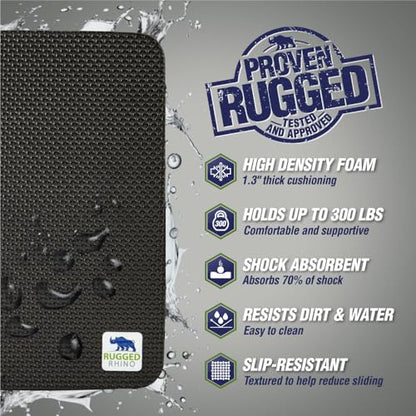 RUGGED RHINO Extra Thick Foam Kneeling Pad for Gardening, Black - color: Onyx Black