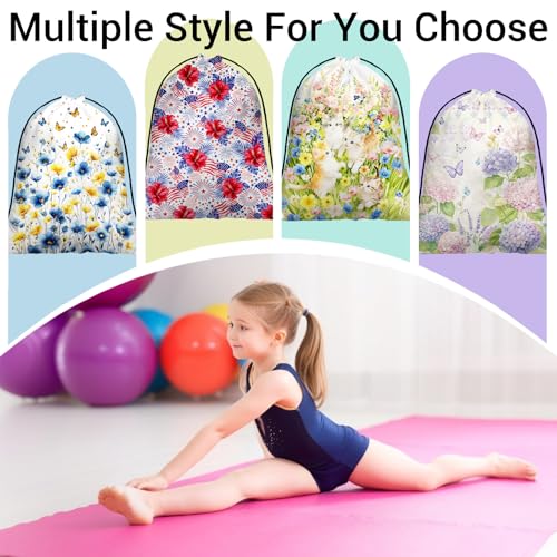 US Flags Gymnasts Grip Bags Patriotic Small Drawstring Bag for Independence Day - color: American Flag Red, size: 12"(H)*9.25"(W)