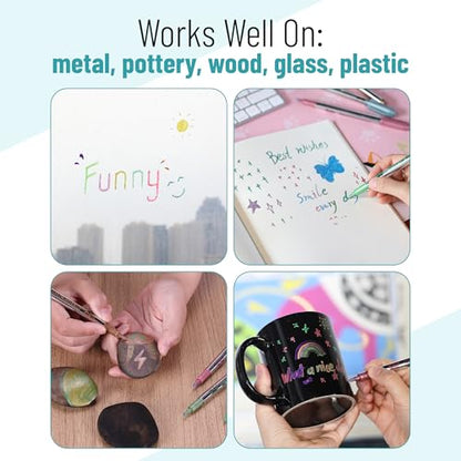 Mr. Pen- Metallic Paint Markers, 10 Colors | Metallic Markers for Black Paper Pens to Write on Black Paper - style: Metallic Markers