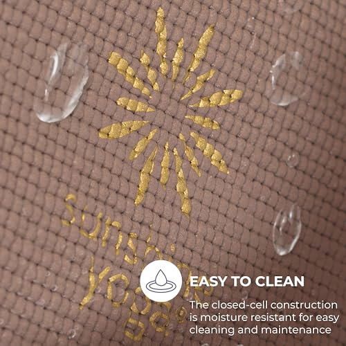 Ascend 6mm Thick Yoga Mat, 72x24in - color: Golden Mocha - Printed