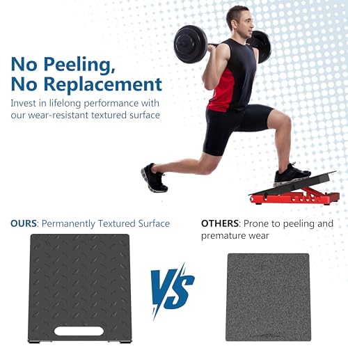 Adjustable Steel Slant Board for Calf Stretching, 5 Angles, 650 lb