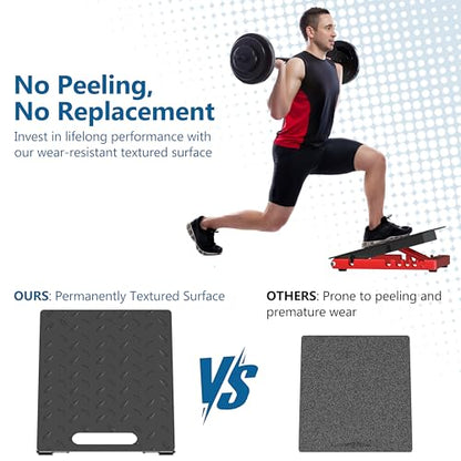 Adjustable Steel Slant Board for Calf Stretching, 5 Angles, 650 lb
