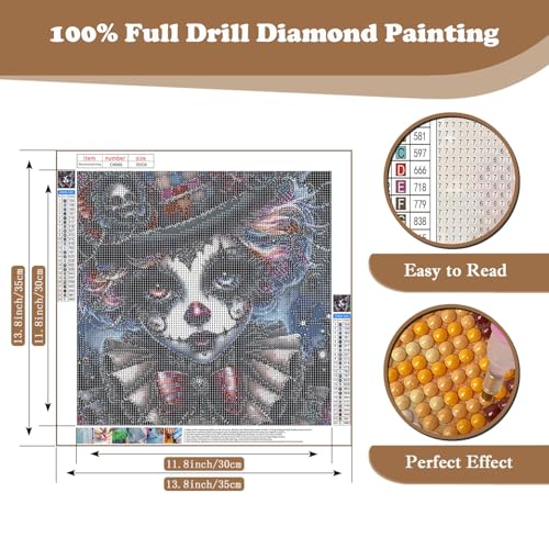 Xoaoes DIY Diamond Art Kits for Adults, 5D Diamond Painting Kits for Adults | Gem Painting, Dimond Art Paintings Kit, Full Drill Diamond Dot for Home Wall Decor 14 X 14 Inch - color: CM066