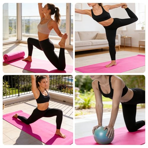 3 Pack Hot Yoga Towels, Hot Pink, 24 x 72 Inches - color: Hot Pink