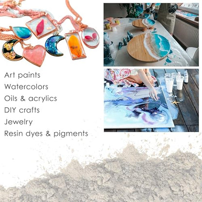 U.S. Art Supply Mica Pearl Pigment Powder Kit, 5 Interference 3.5oz (100g) | Jewelescent - Cosmetic Grade, Epoxy Resin Color Pigment, Mica Powder for Resin, Soap, Slime, Candle Dye, Art - style: 5 Color - Interference Colors