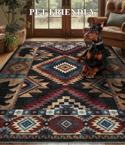 YIHOUSE Washable Western Cabin Runner Rug 2x6 Hallway - color: Bear, size: 2'x6' (Runner)