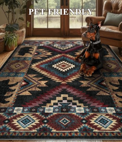 YIHOUSE Washable Western Cabin Runner Rug 2x6 Hallway - color: Bear, size: 2'x6' (Runner)