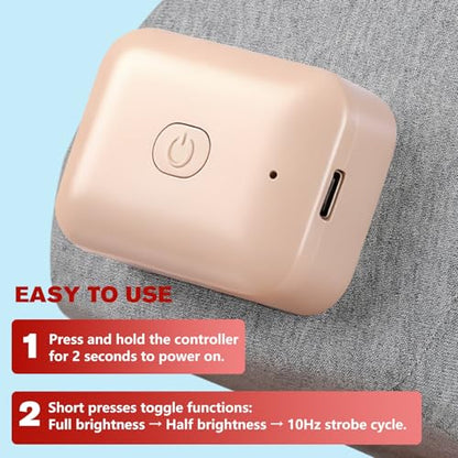 Portable Red Light Therapy Neck Pillow with Infrared, Cervical Spine Pain Relief for Joint Stiffness, Cordless for Home & Travel