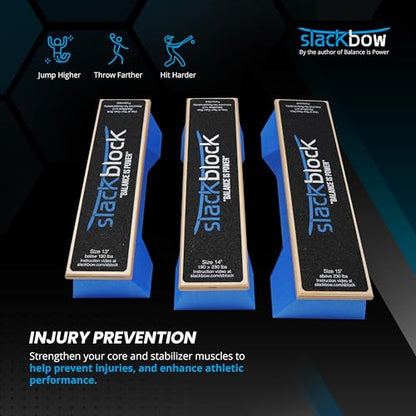 SlackBow SlackBlock Athletic Balance Trainer – Improve Balance, Stability, and Athletic Performance – Condition Your Body and Prevent Injury - Compact and Portable - size: 15"