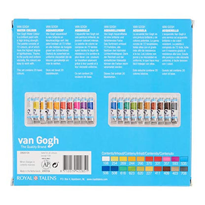 Van Gogh Watercolor Paint Set, 20x10ml Tube Set - color: 20 General (Standard Box), style: 10ml Tube