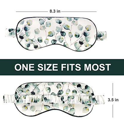 OLESILK 100% Natural Mulberry Silk Sleep Eye Mask Block Out Light, Fashion Printed Eye Mask Blindfold for Women Men Full Night Sleeping, Chic Eye Cover Eyeshade, Pattern 2 - color: Pattern 3