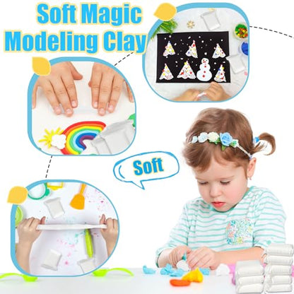 50 Pack White Air Dry Foam Clay,Soft Magic Modeling Clay,Super Light Air Dry Clay for Kids,Arts Craft,Gifts - color: 50-White