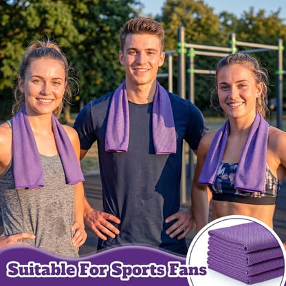 Honoson 30 Pack Cooling Towels for Neck and Face, 27 x 16 in, Purple - color: Purple
