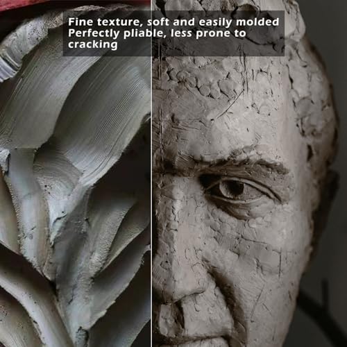 ReArt Air Dry Modeling Clay, for Sculpting, Wheel Throwing, Hand Building, All-Purpose Modeling Clay 10lbs for Sculpting (White) - color: White