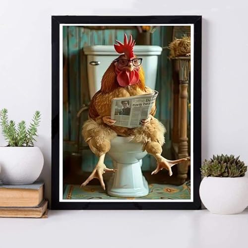 Diamond Art Kits for Adults,Chicken Square Diamond Painting Kits 12x16in | Square Drill Diamond Painting Kit - Sparkling Full Drill Design Perfect for Home Decor, Holiday Gifting, And Relaxing Craftin - color: DP03331