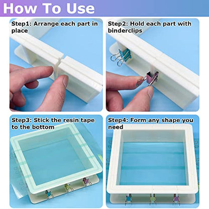 2-Pack Adjustable Mold-Housing for Silicone Molds，Rubber Mold Making Kit | Housing Frame for DIY Candle, Soap, and Resin Molds，Silicone Mold for Resin Mold Making Silicone Rubber
