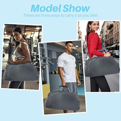 Pickleball Bag with Shoes Compartment & Wet Pocket for Men Women - color: Dark Grey