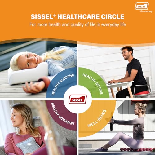 SISSEL Pilates Soft Ball Gray | 8.5 in | Phthalate- & Latex-Free PVC | for Deep Relaxation & Muscle Strengthening | 340 lbs Capacity | Includes Exercise Guide - color: Blue, size: 8.7"