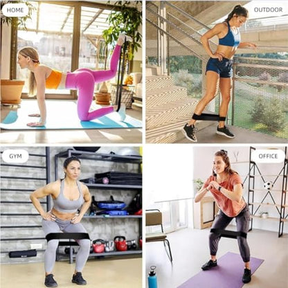 Ring Resistance Bands, X-Heavy Heavy Duty Total Body Fitness Exercise Bands - color: Black